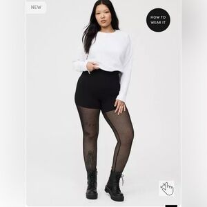 Torrid Black Fishnet Leggings NWOT